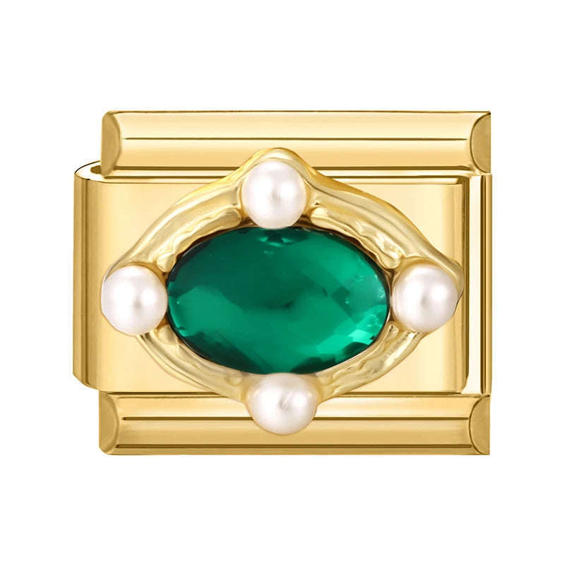 Elegantes Edelstahl Charm Armband mit Zirkon für Frauen