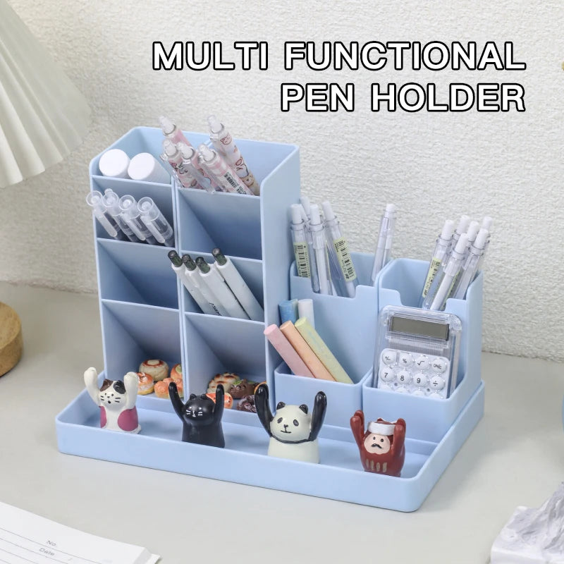 Stifthalter Kunststoff Quadratisch Schreibtisch Organizer Bleistifthalter