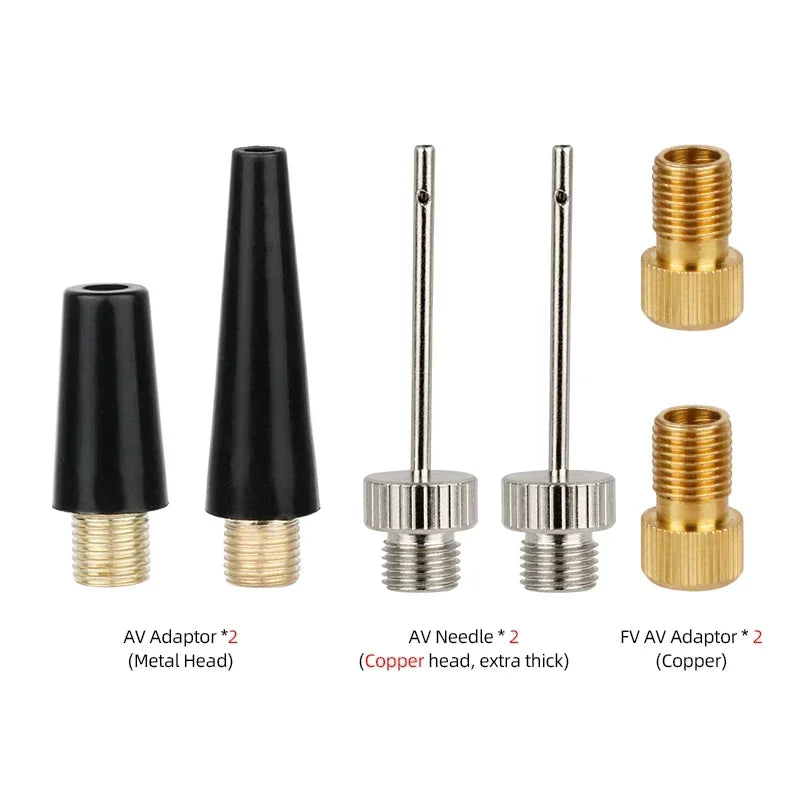 Vielseitiger Fahrradpumpe Adapter mit Dual Kopf für Schrader - Presta Ventile