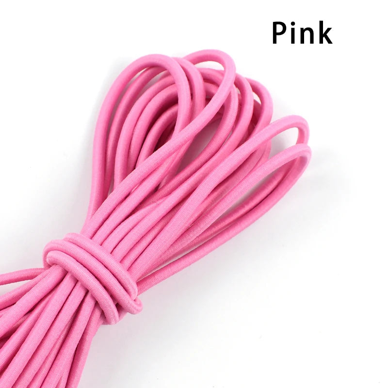 Flexibles 4mm Gummiband für DIY Kleidung, Haarbänder, Nähen