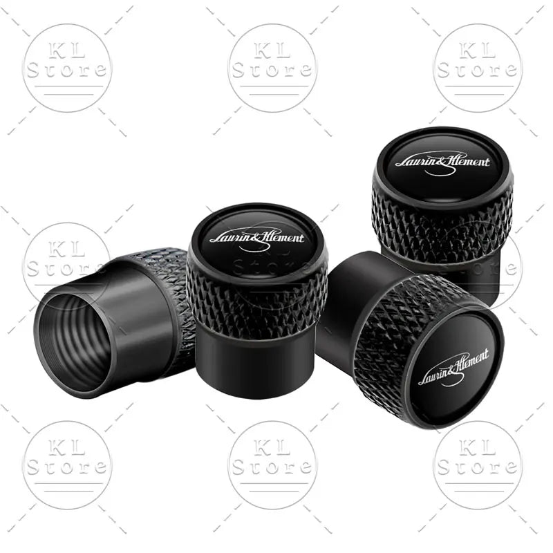 4er Set Rad Reifen Ventilkappen Air Stem Caps mit Staubschutz und Logo