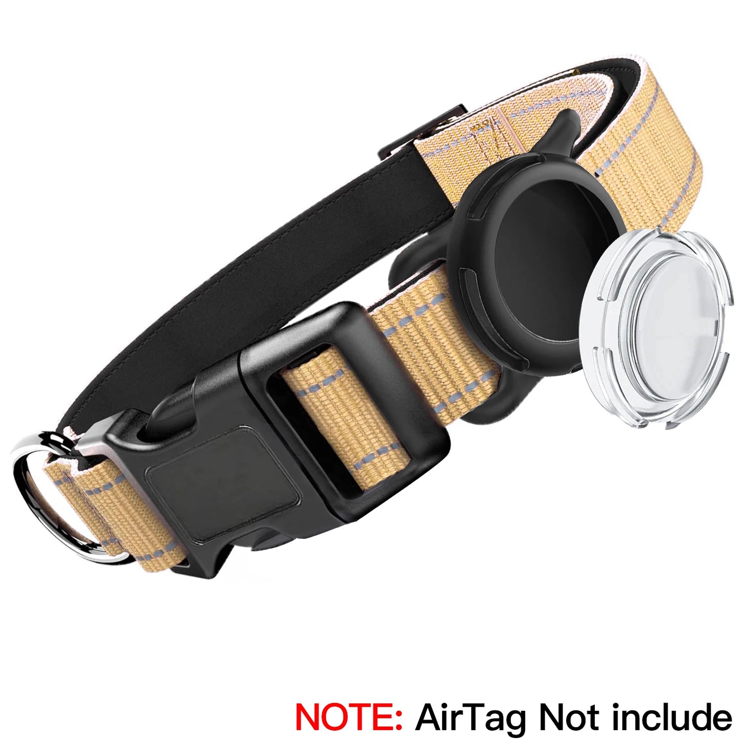 Airtag Hundehalsband reflektierend gepolstert wasserdicht für große Hunde