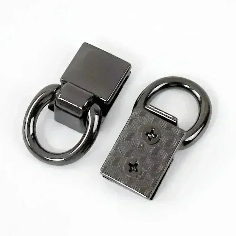 4 oder 8 Metall Clip Schnallen 36x15 mm für Taschengurt und Lederwaren