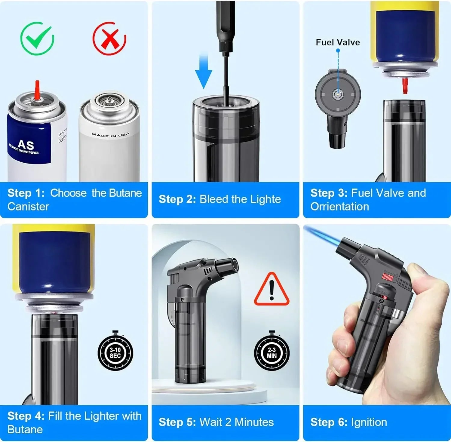 Outdoor BBQ Kochfeuerzeug winddicht Butan Feuerzeug mit großem Tank-Yabubest - Home & More