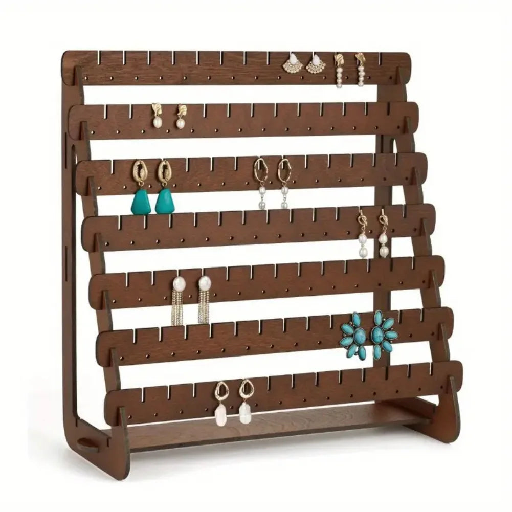Großer Holz Ohrring Display Ständer Schmuck Organizer