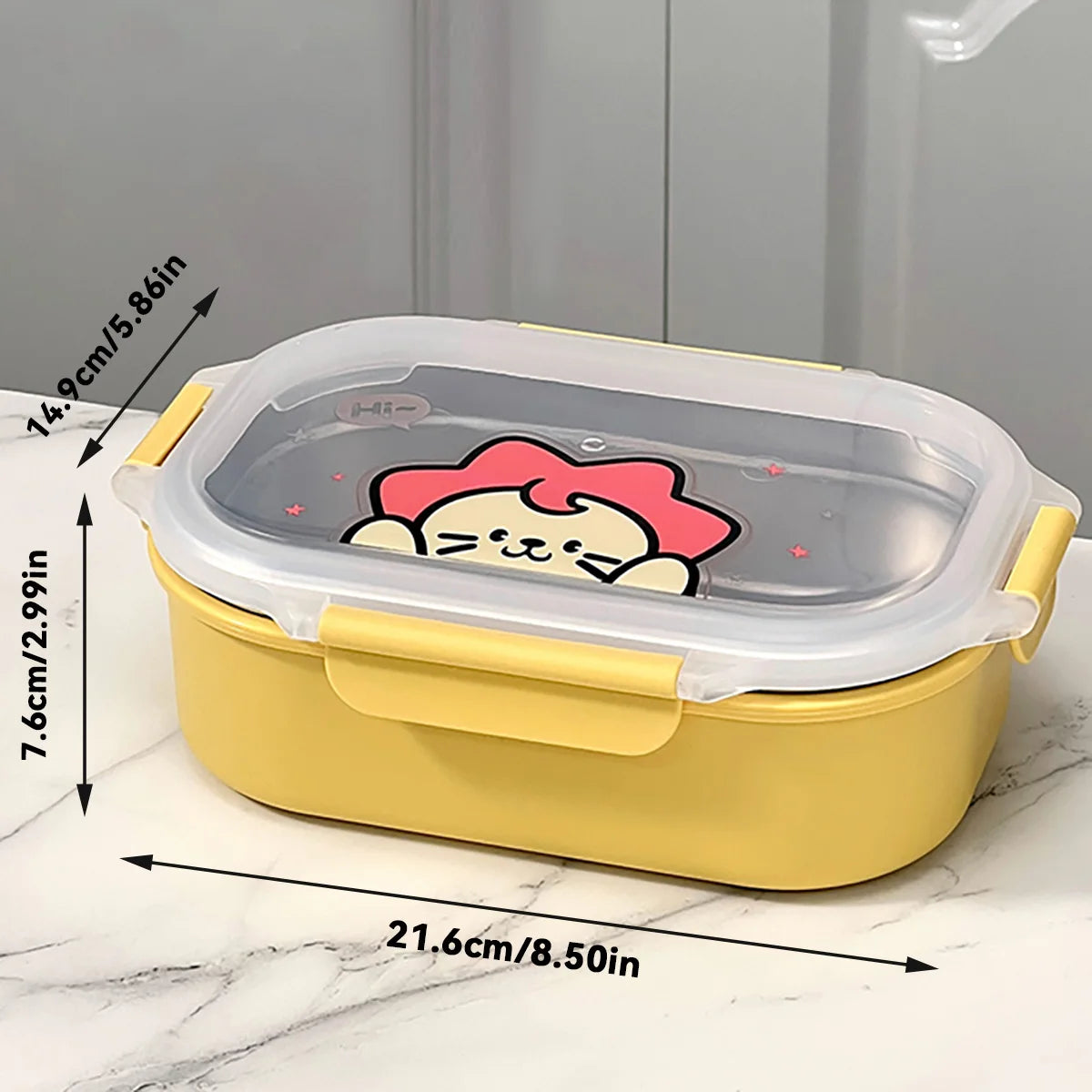900 ml Lunchbox aus Edelstahl 304 mikrowellengeeignet auslaufsicher tragbar