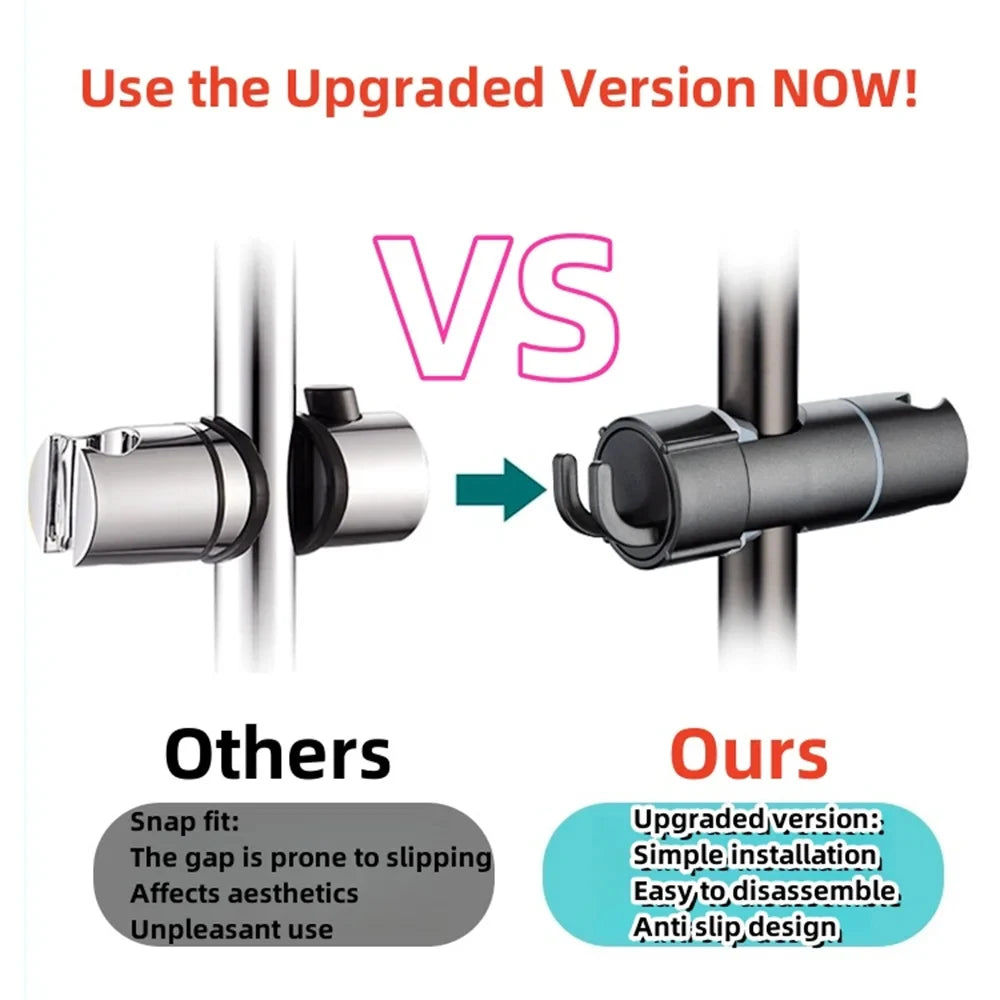 Einstellbarer Duschkopfhalter aus ABS Kunststoff mit Rotation und Schiene-Yabubest - Home & More