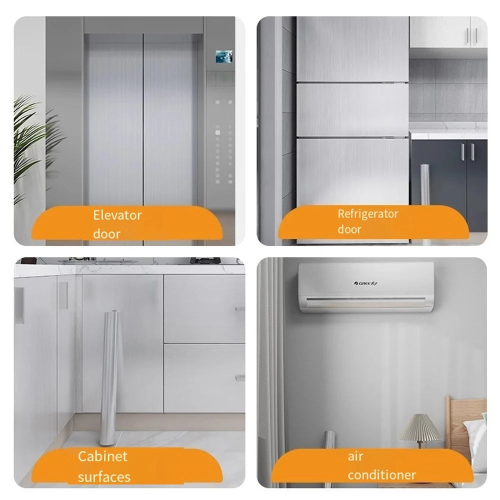 PVC gebürstete Edelstahl Tapete wasserdicht ölbeständig selbstklebend