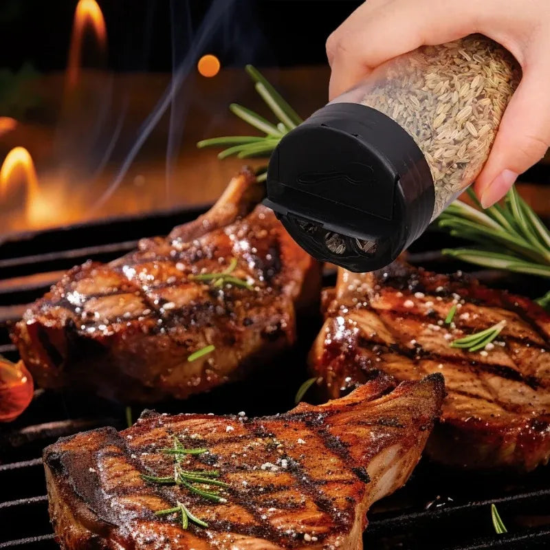 Transparente PET Gewürzgläser mit Streudeckel für Küche - Vorrat