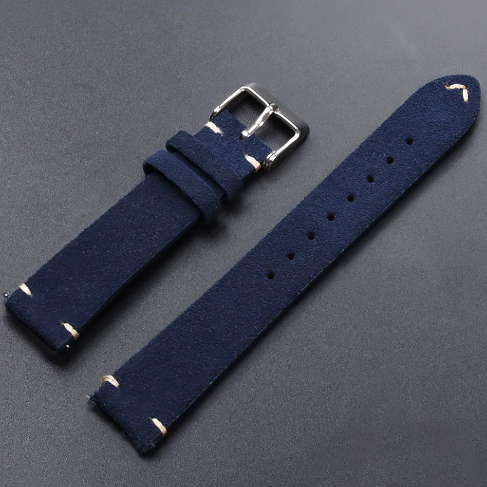 Weiches Schnellverschluss Wildleder Armband 14-22mm für Smartwatch Uhr