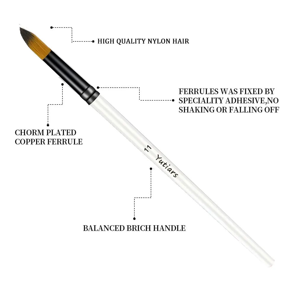 Vielseitiges 12 Teiliges Aquarell Pinselset mit Holzgriff