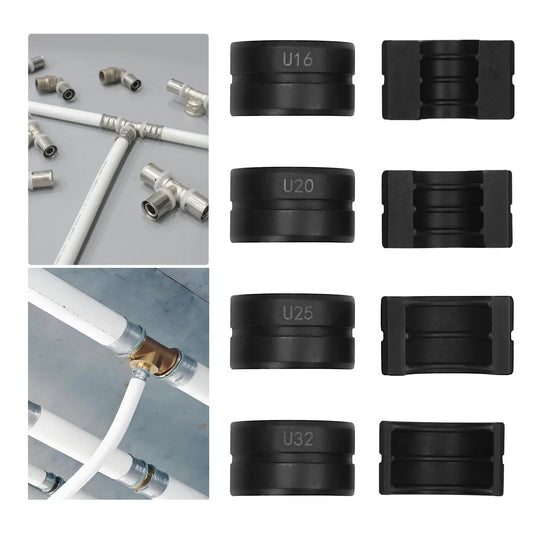 4er Set U Matrizen für Kunststoffrohr Crimpzange 16 20 25 32 mm