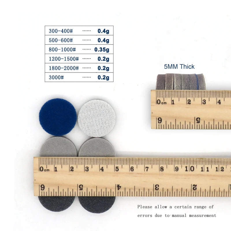 Schwamm Schleifscheibe 25mm Klettverschluss Set Polieren Schleifen