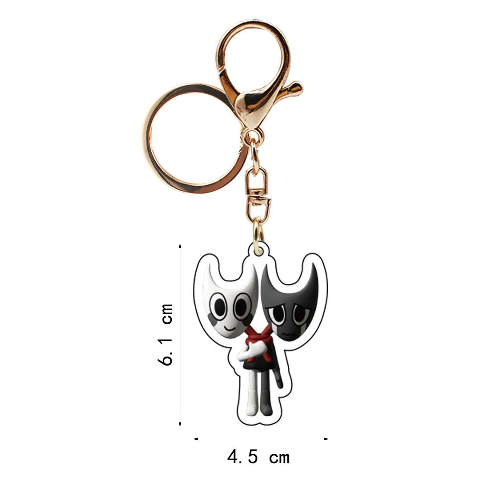 Acryl Schlüsselanhänger 6 cm mit antik goldener Eisenlegierung Unisex