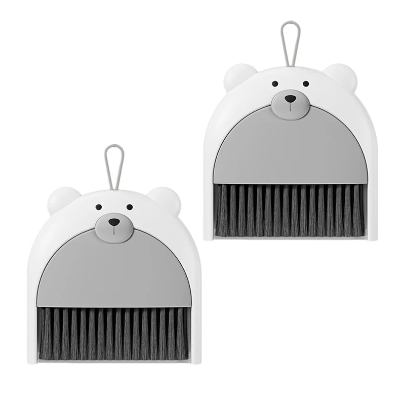 Mini Besen und Kehrschaufel Set Cartoon Design für Haushalt und Büro