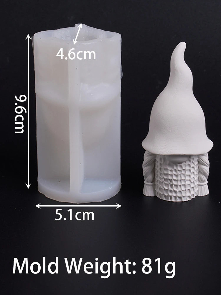 3D Weihnachtsornament Gnome Santa Claus Gießform aus Silikon