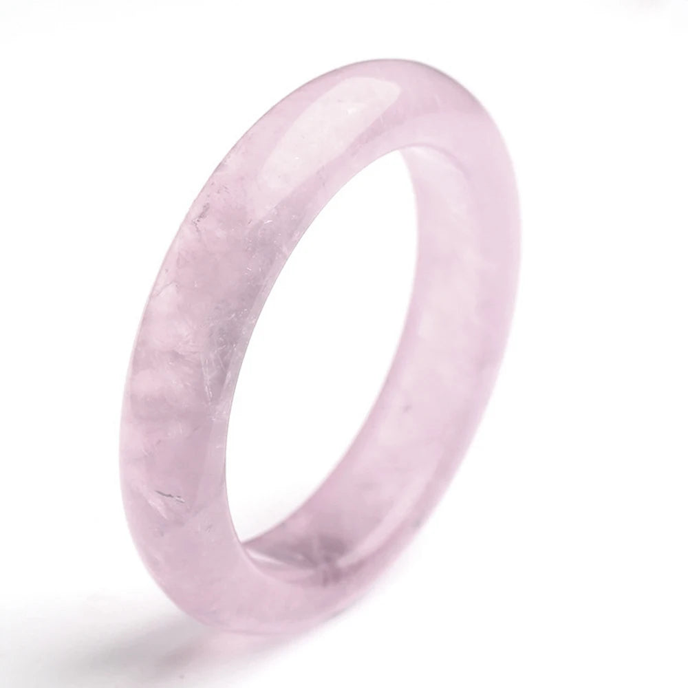 Rosa Kristall Armreif Damen – Feng Shui Schmuck Accessoire, Handgeschnitzt