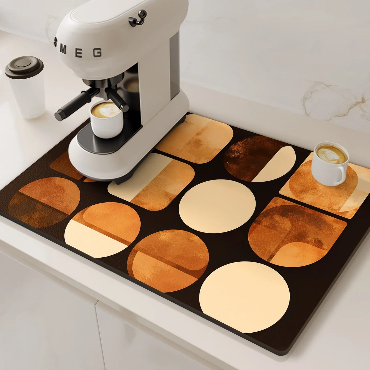 Schnelltrocknende Abtropfmatte aus Kieselalgen Schlamm für die Küche