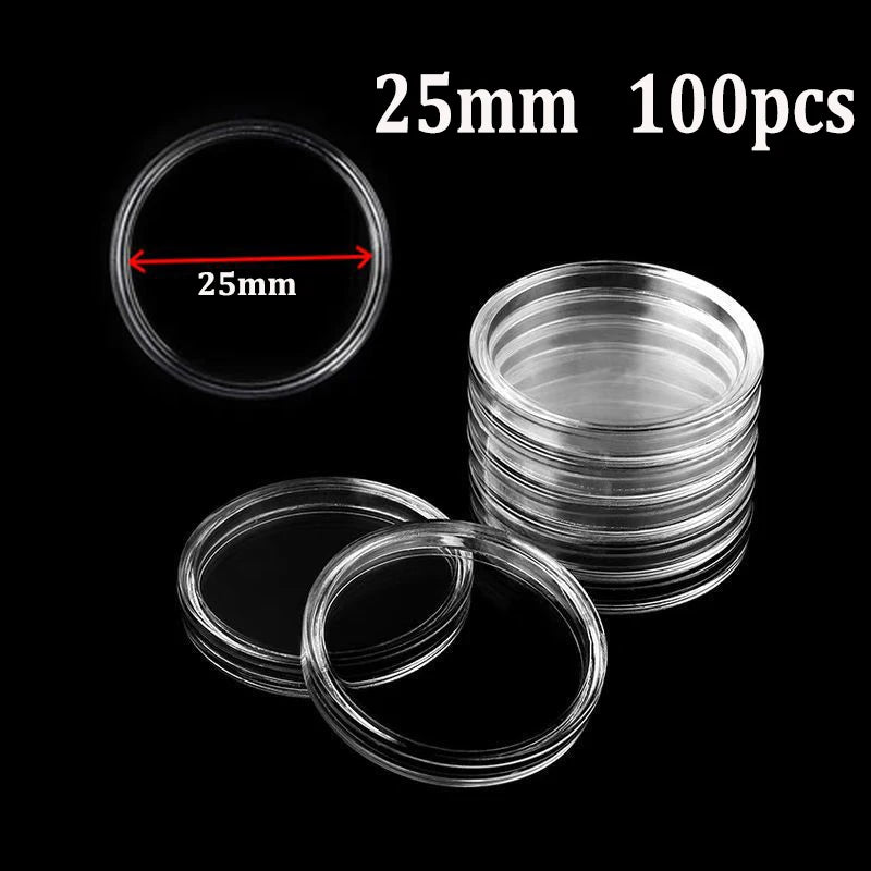 Durchsichtige Kunststoff-Münzkapseln in 21-45mm für sicheren Münzschutz