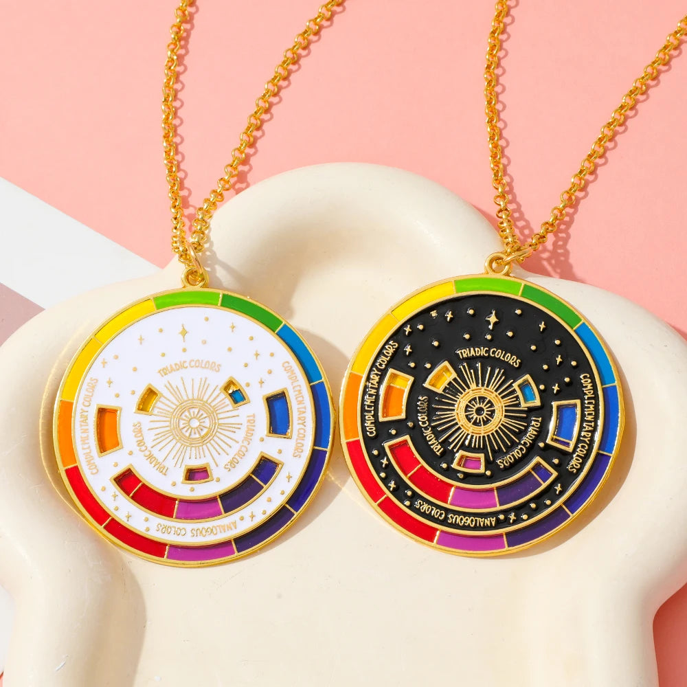 Interaktiver Farbrad Schlüsselanhänger Metall für Maler Geschenkidee