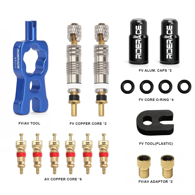 Präzises Presta Tubeless Ventil Core Kit – langlebig, abnehmbar - dicht