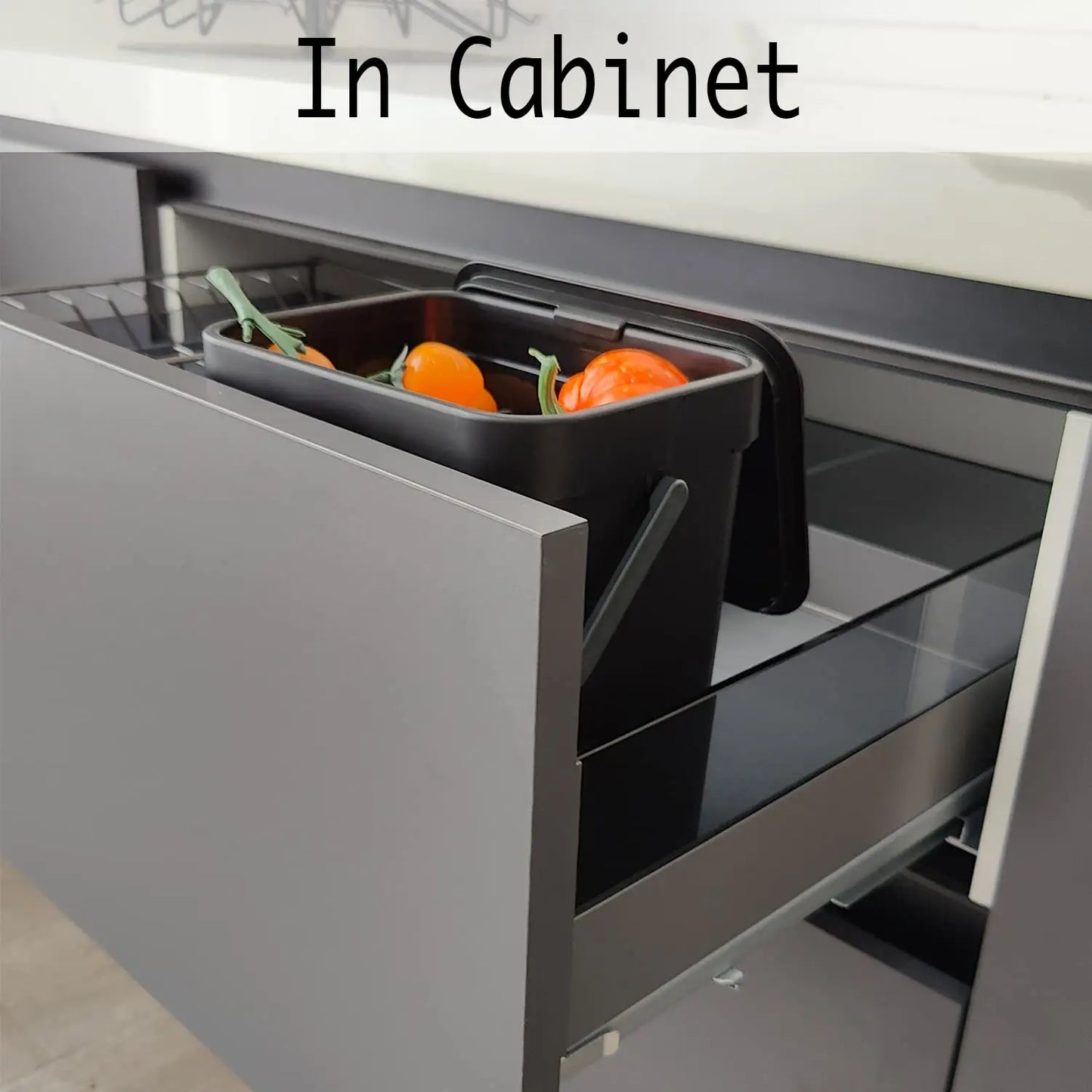 Hängender kleiner Kunststoff Mülleimer mit Deckel für Küche und Bad