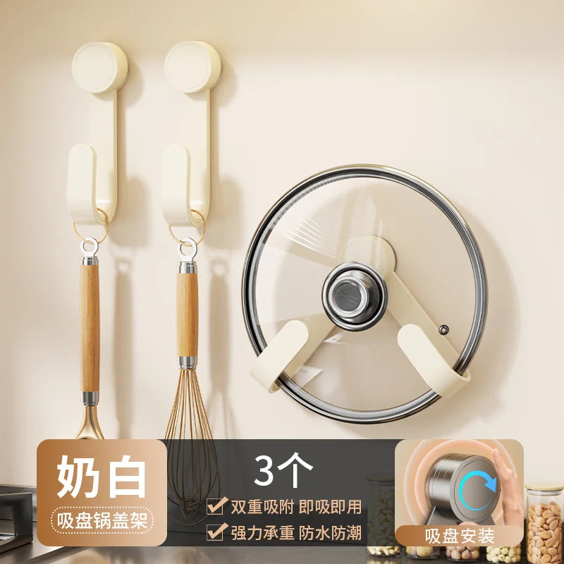 Platzsparender Topfdeckelhalter für ordentliche Küche ohne Bohren