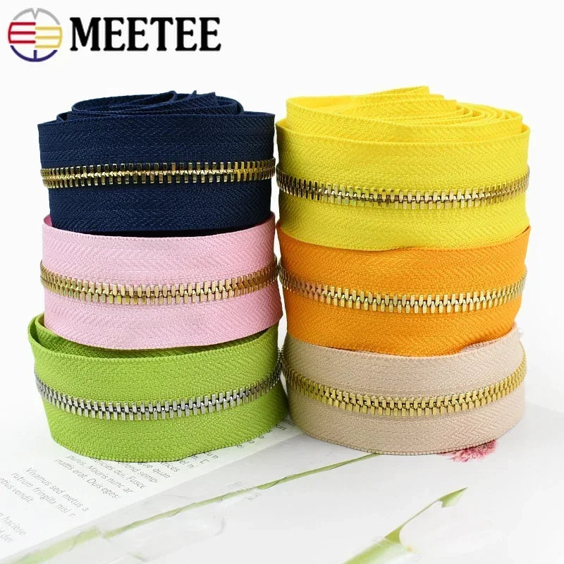 Metall-Reißverschluss Offenes Ende Zwei-Wege Reißverschlüsse Gold Silber-Yabubest - Home & More