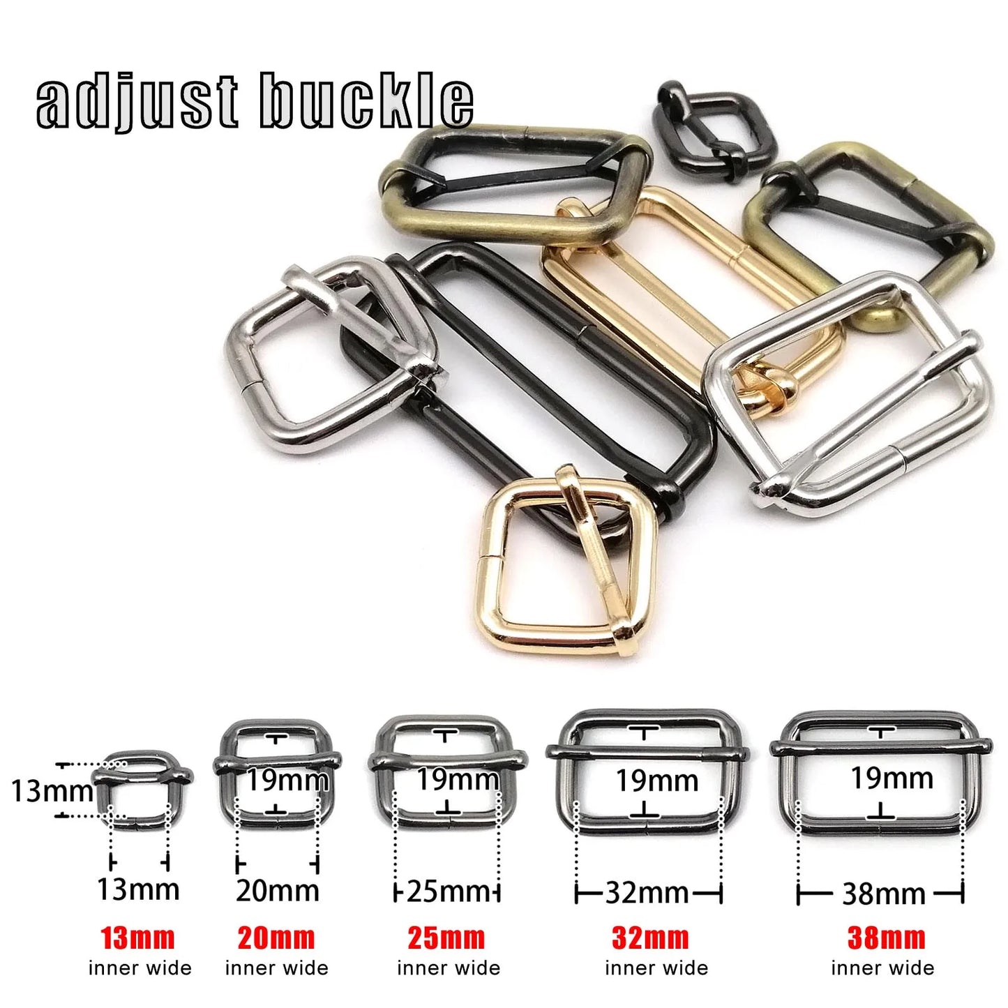 Verstellbare Schnalle mit D Ring und Roller für Rucksack und Gürtel