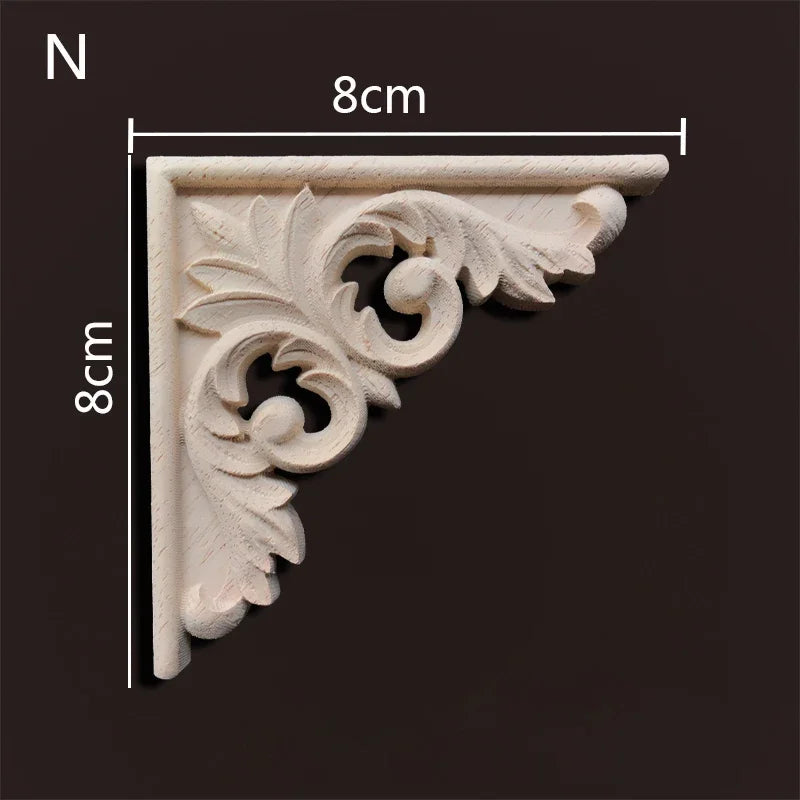 Exklusive Holz Eckverbindung Onlay Applikation für Möbel & Heimdeko
