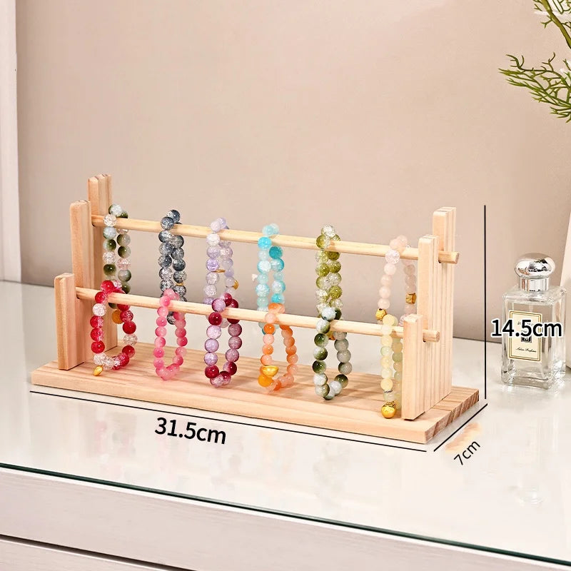 Abnehmbarer Schmuckhalter aus Holz mit 2 bis 6 Etagen