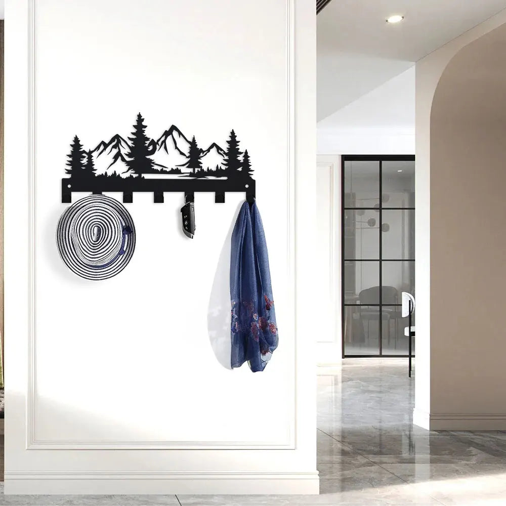 Metall Wandhaken Schlüsselhalter Waldform für Tür Flur Küche 1 Stück