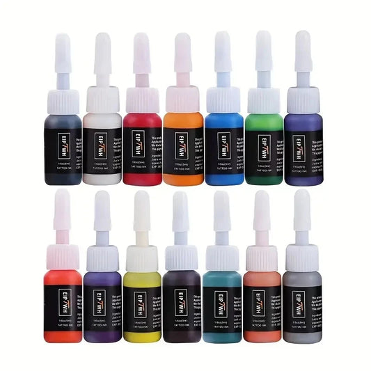 Bunte Tattoo-Tintenkombination 6 8 10 14 Stück langlebige Pigmente