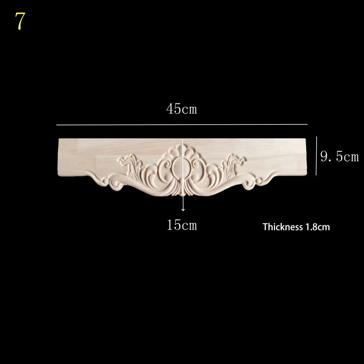 Exquisite geschnitzte Holzapplikation für Möbel & Sideboard-Dekoration