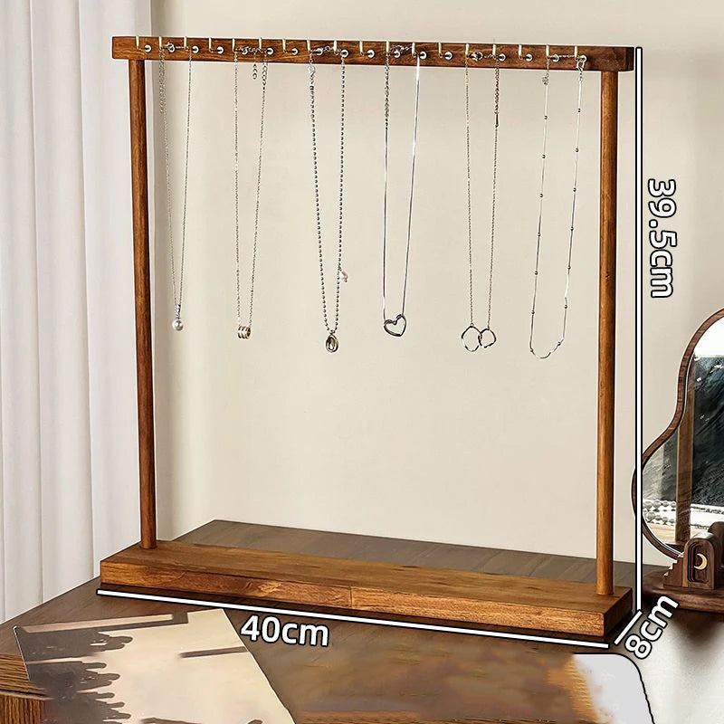 Massivholz Schmuck Organizer Display für Ketten Ohrringe Armbänder