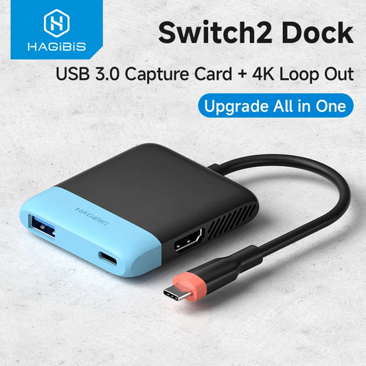 Switch Videoaufnahmekarte Tragbares TV-Dock USB Typ-C HDMI Hub-Yabubest - Home & More