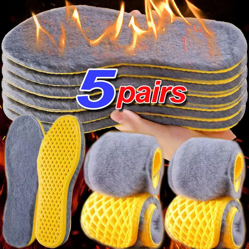 Warme Plüsch Einlegesohlen für winterlichen Komfort und Dämpfung