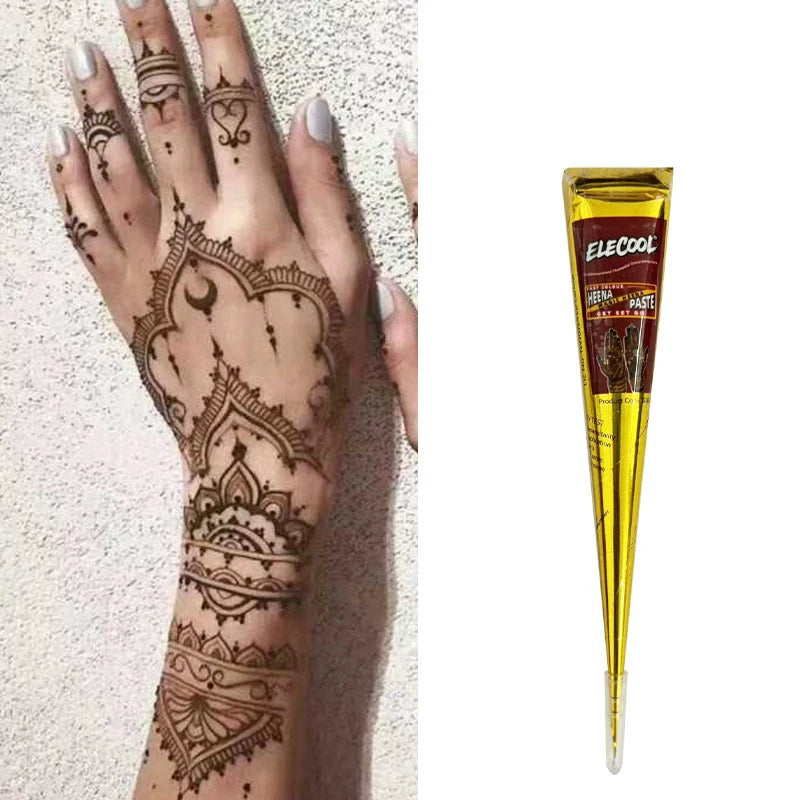 Natürliche weiße Henna Tattoo Paste Mehndi Körperfarbe für DIY Tattoos