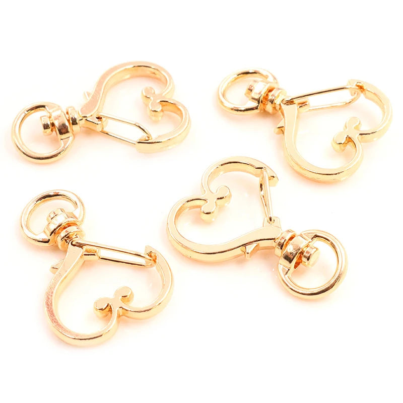 Herz Karabinerhaken Set für Schlüsselanhänger und DIY Projekte