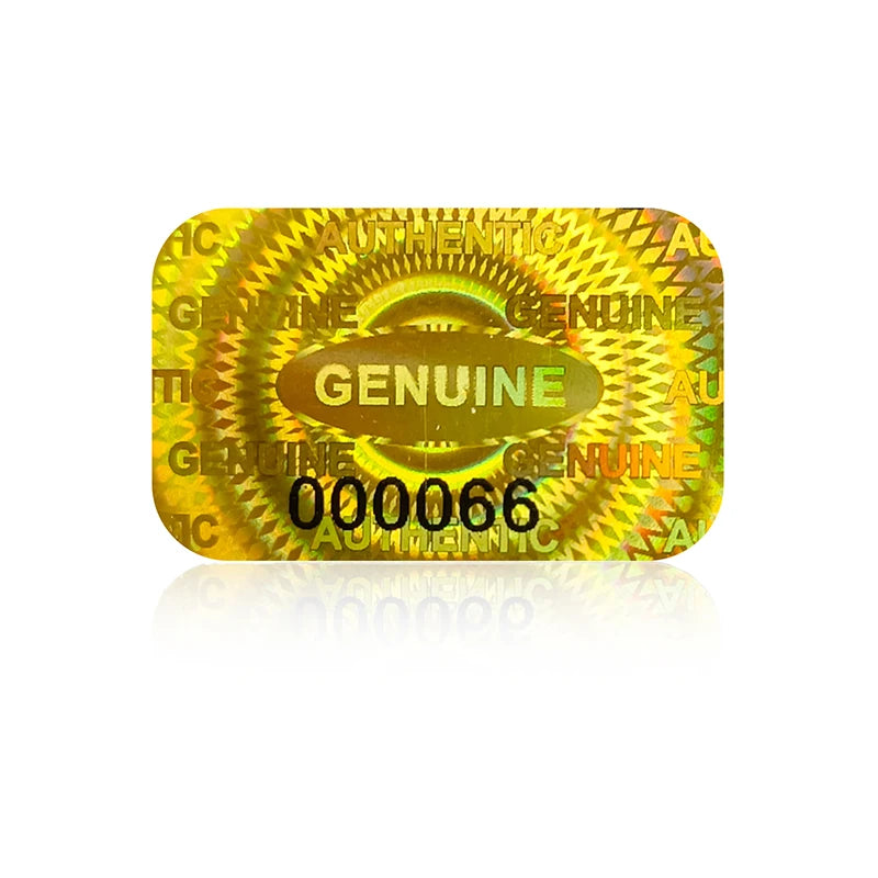 Holographische Sicherheitsetiketten mit Seriennummer 2,5x1,5 cm 300/600 Stück