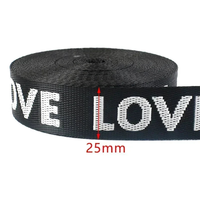 Nylon Jacquard Gurtband mit LIEBE Muster für DIY Nähprojekte