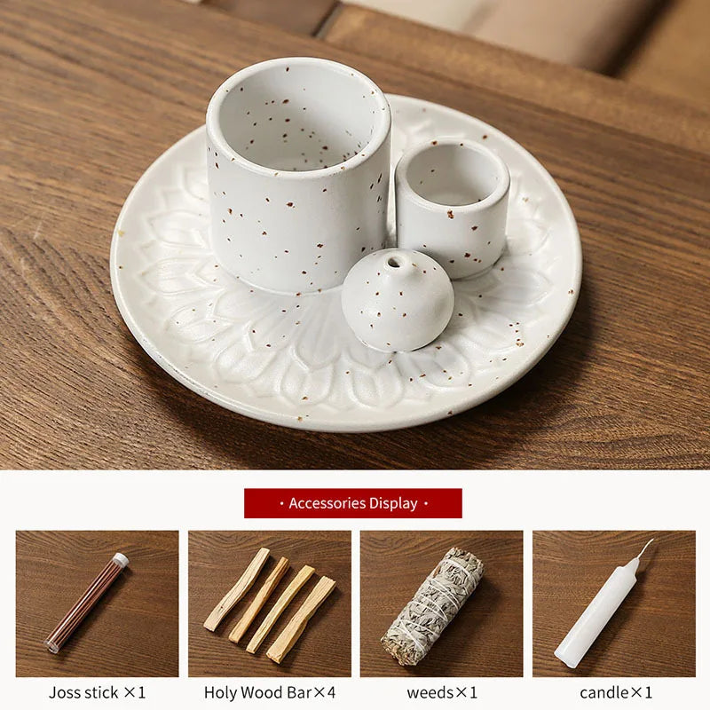 Multifunktionaler Keramik Räuchergefäßhalter 4 in 1