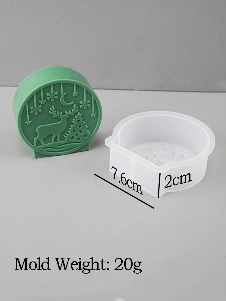 DIY Silikonform Weihnachtsbaum Schneemann Kerzen Seife Harz Gips
