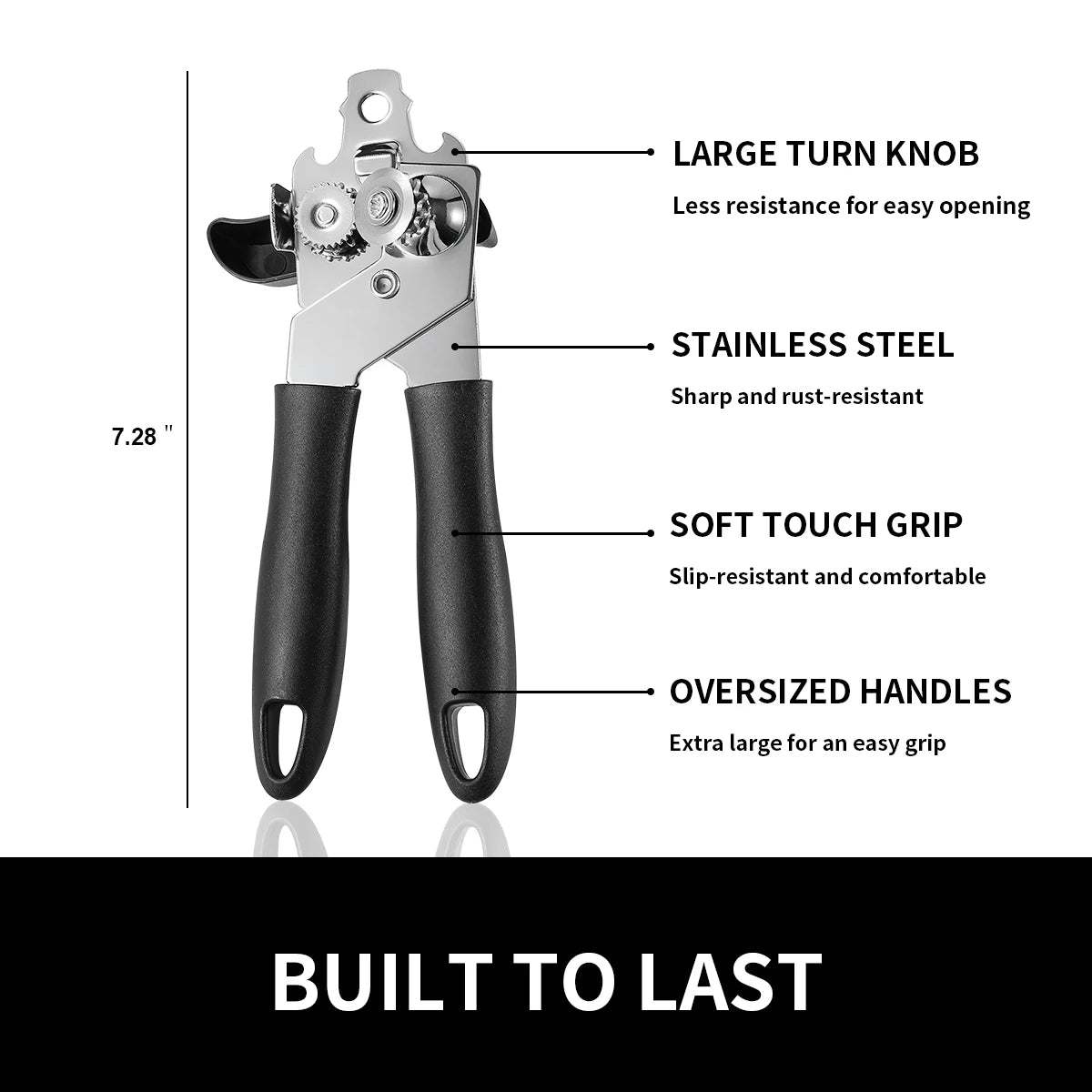 Ergonomischer manueller Edelstahl Dosen- und Flaschenöffner Küche-Yabubest - Home & More