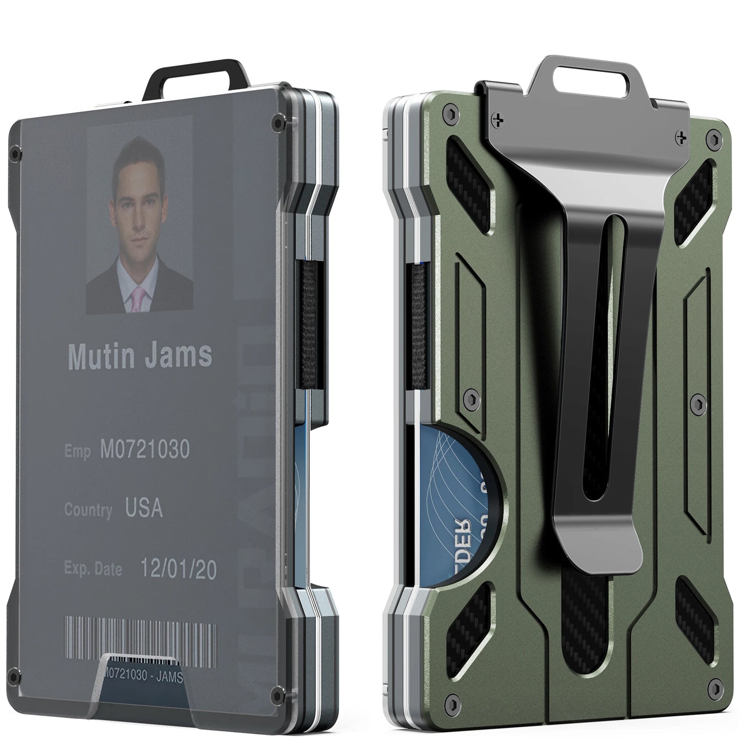 Schlanke RFID Geldbörse für Herren Aluminium Metall Halter für 15 Karten