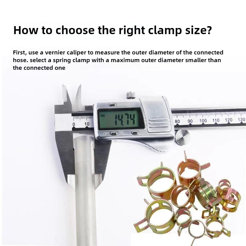 50 Stück Federklemmen für sichere Schlauchverbindungen in diversen Größen