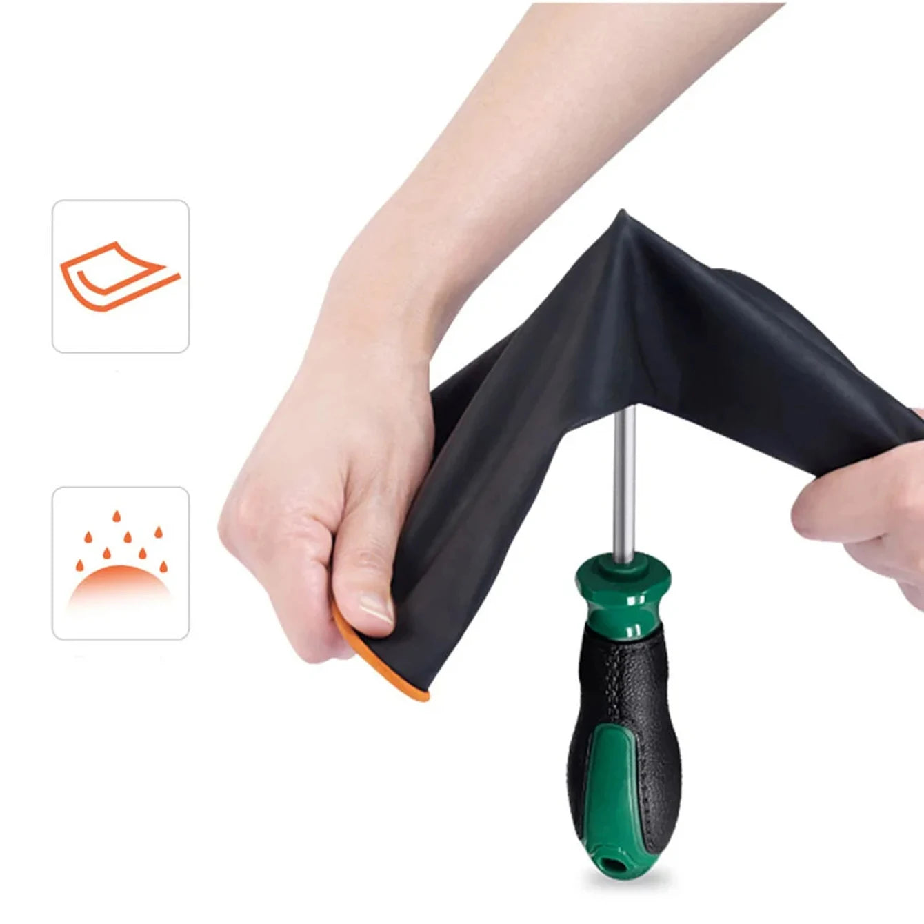 Reinigungshandschuhe Silikon Gummi mit Peelingfunktion in 3 Größen Schwarz