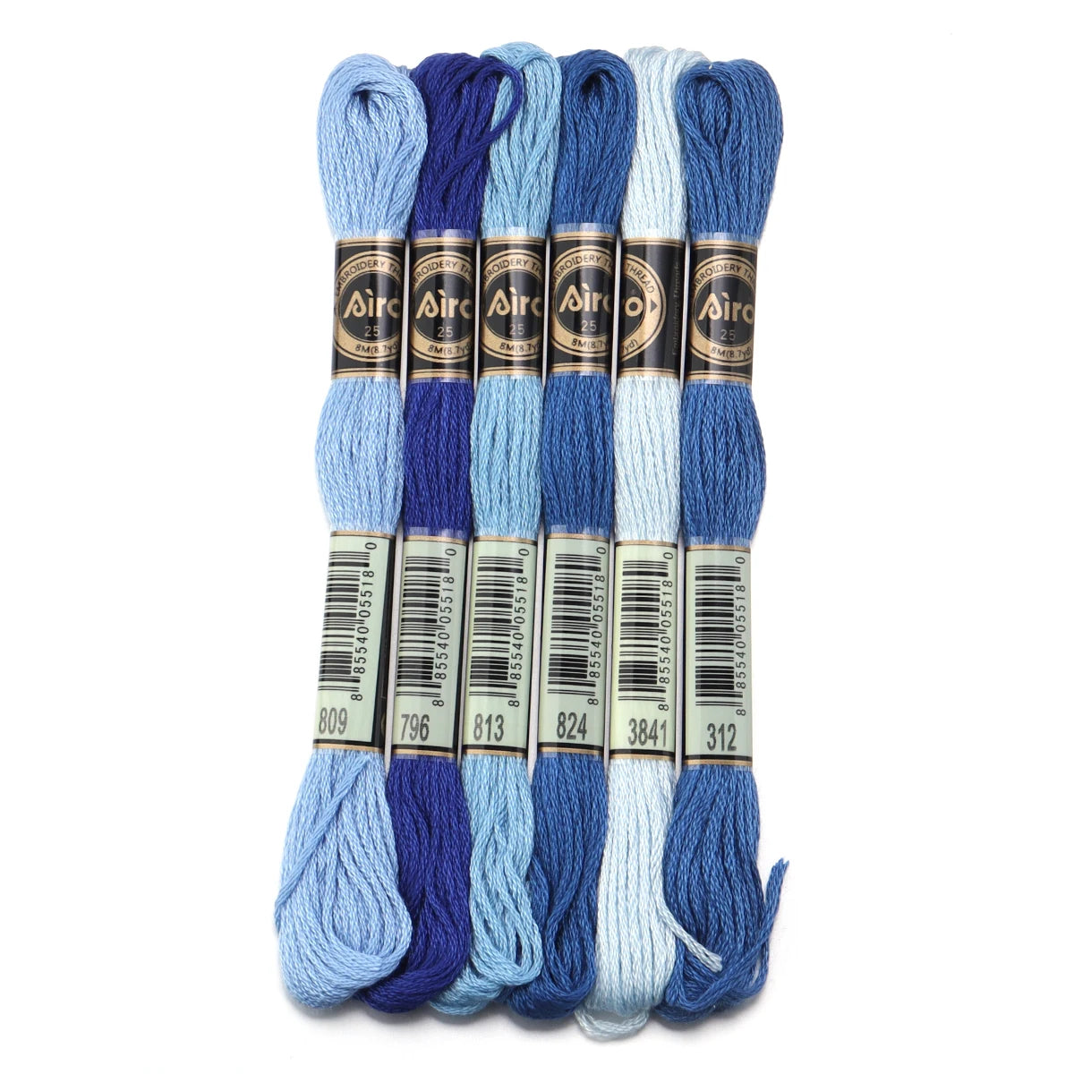 Umfangreiches Set Stickgarn für Handarbeiten mit bunten Farben