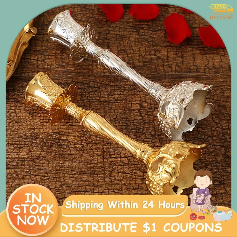 Kerzenhalter-Set, 2-teilig, Metall, Gold/Silber - Yabubest - Home & More