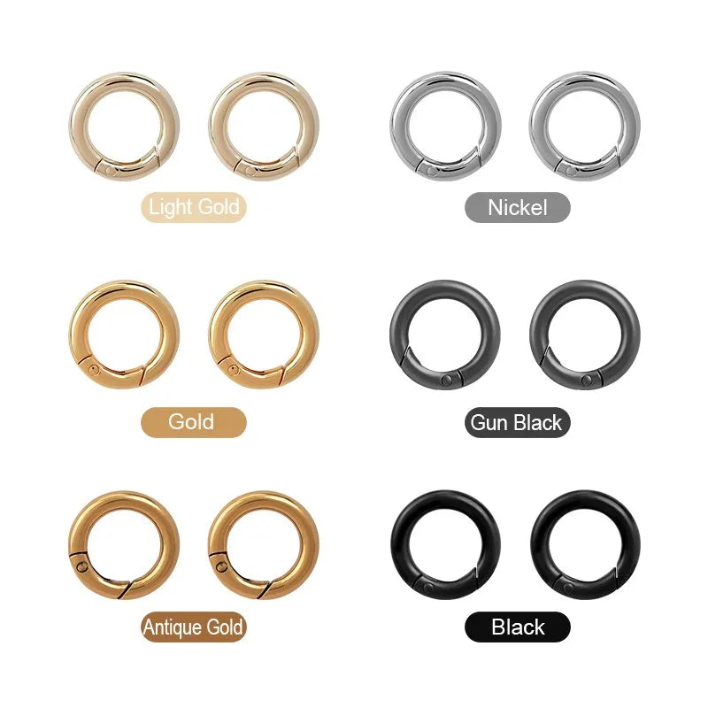 CRAZYSMITH O Ring runder Karabiner für Schlüssel bund Schlüssel anhänger Verschluss Verbindungs ringe für Schlüssel anhänger Clip Riemen Schnalle Karabiner haken Tasche Zubehör-Yabubest - Home & More